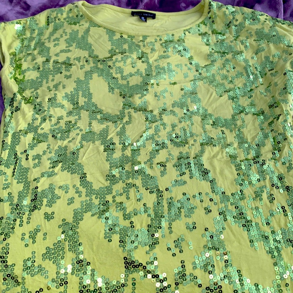 Cute sequin cap sleeve shirt